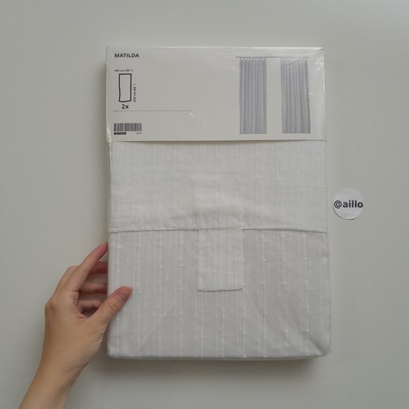 IKEA MATILDA Sheer curtains, 1 pair, white 55x98 " - Picture 6 of 13